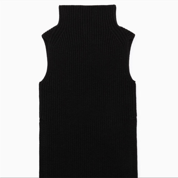 RD Style Sweaters - Black knit sleeveless turtleneck